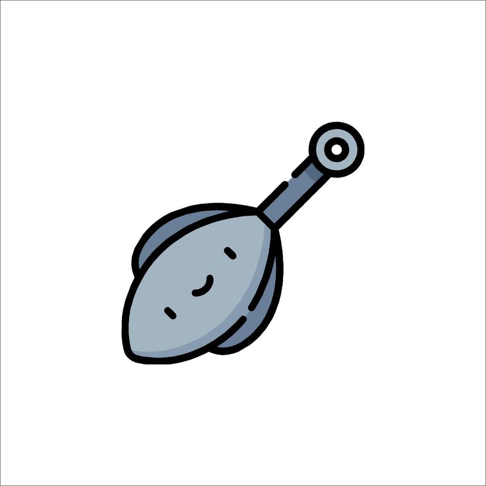 A cartoon fish with a spoon on it vector
