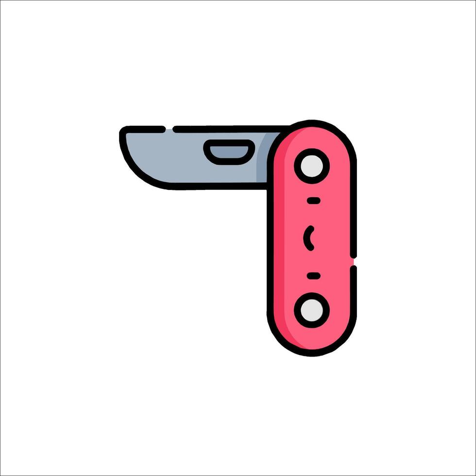A knife icon on a white background vector