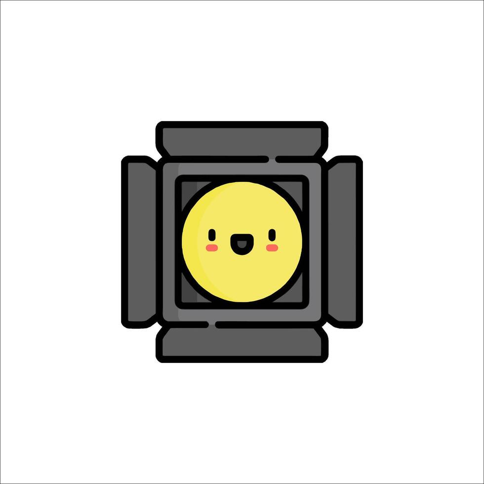 A smiley face in a box with a black and white background vector
