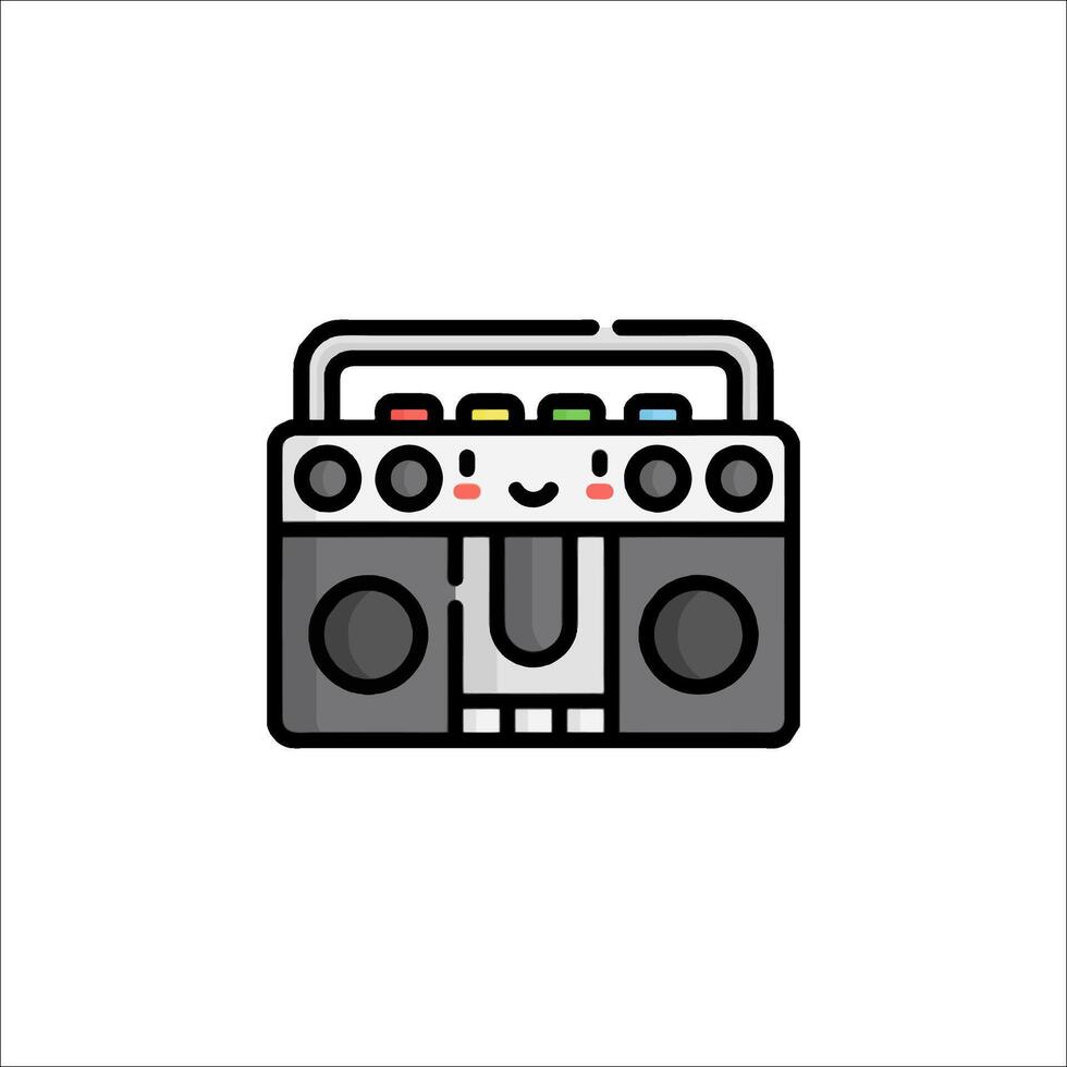 A boombox icon on a white background vector