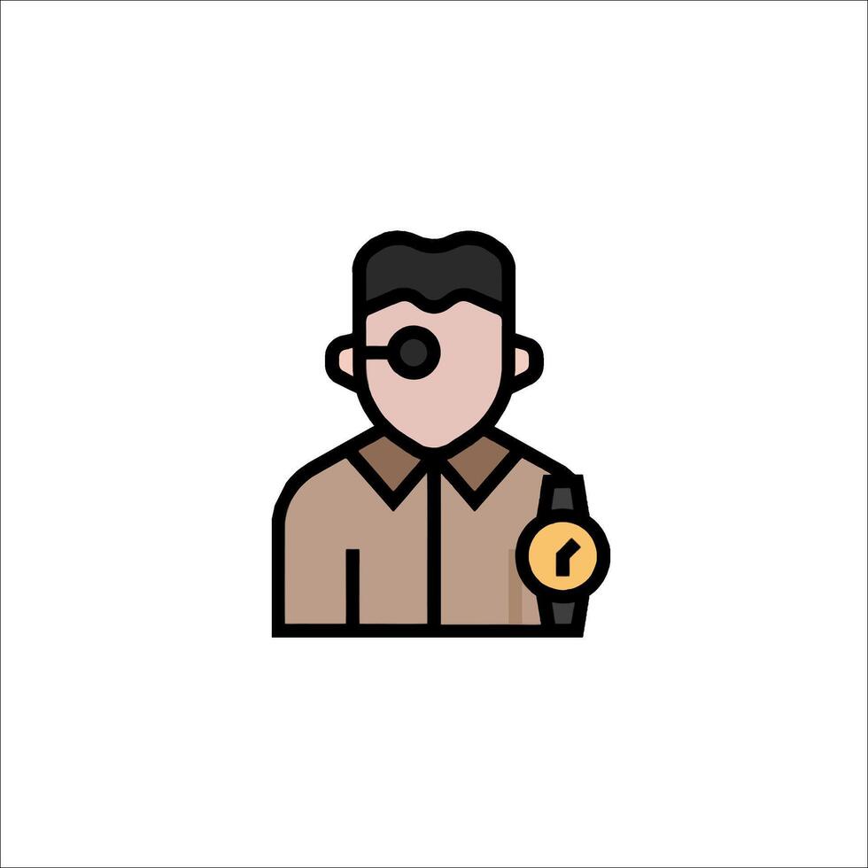 A man with a watch on his wrist vector