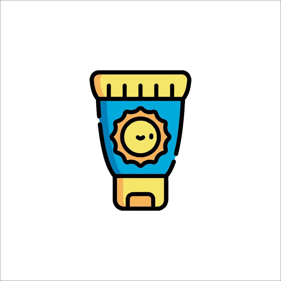 A blue tube with a smiley face on it vector
