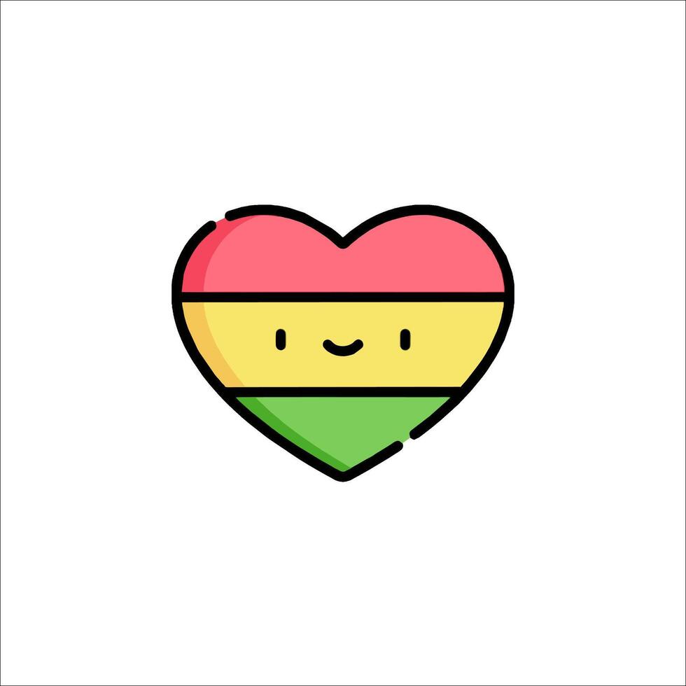 A heart with a smiley face on it vector
