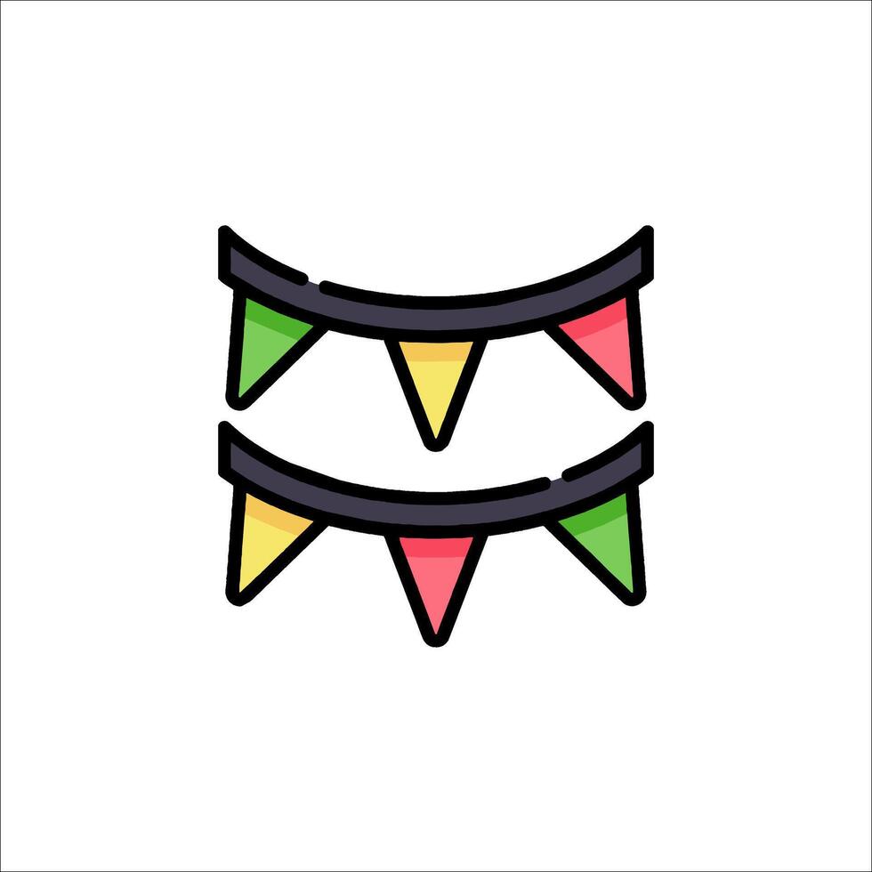 A colorful banner with two flags on it vector
