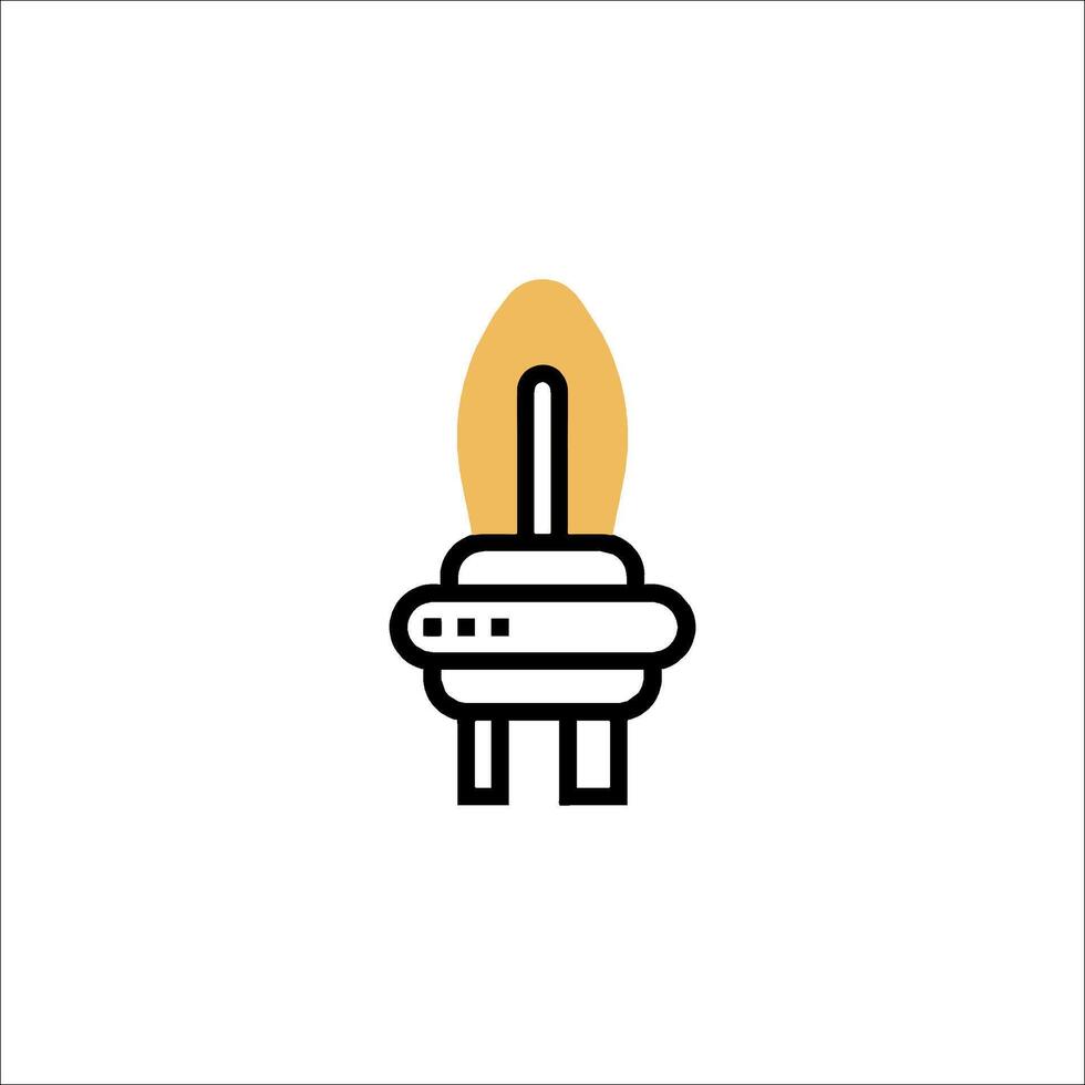 A light bulb icon on a white background vector