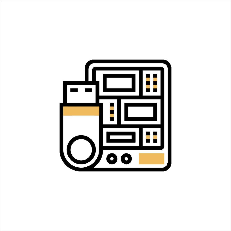 Usb flash drive icon illustration vector