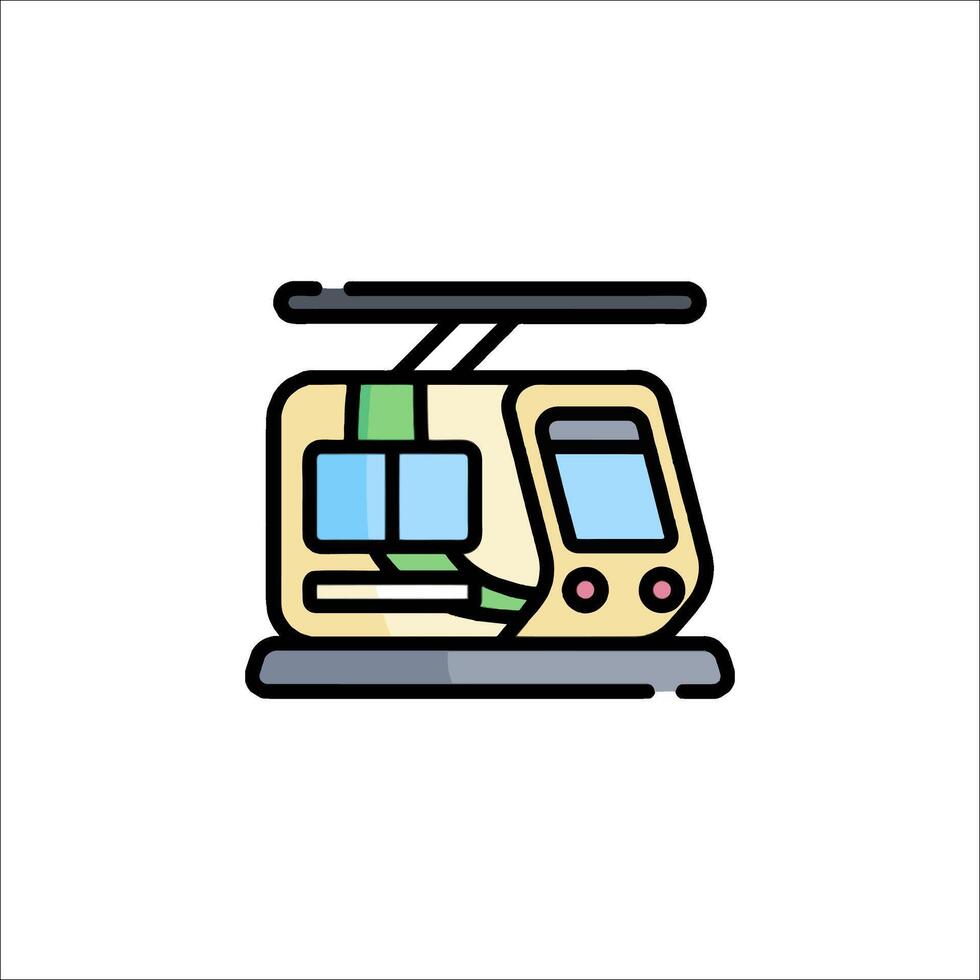 A train icon on a white background vector