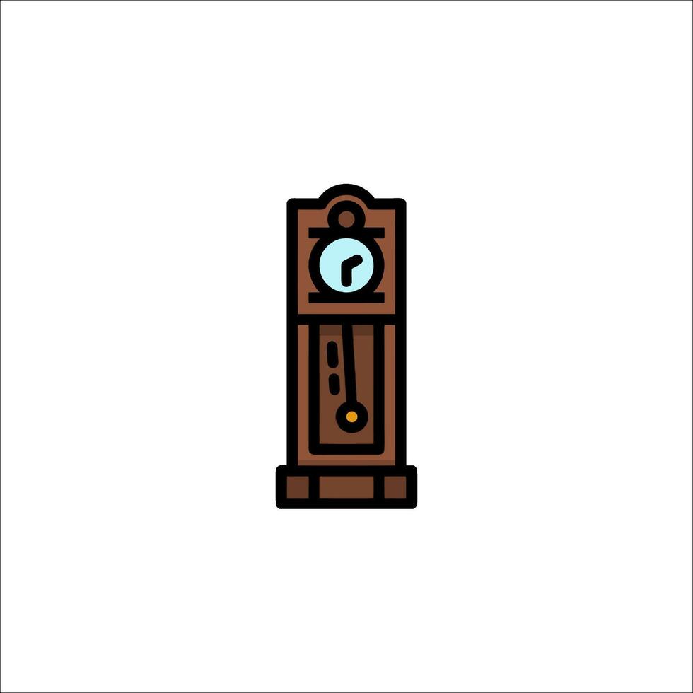 A clock icon on a white background vector