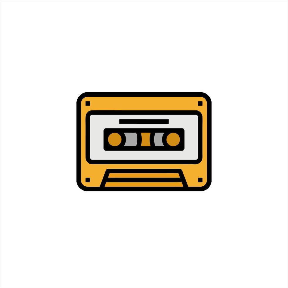 A cassette player icon on a white background vector
