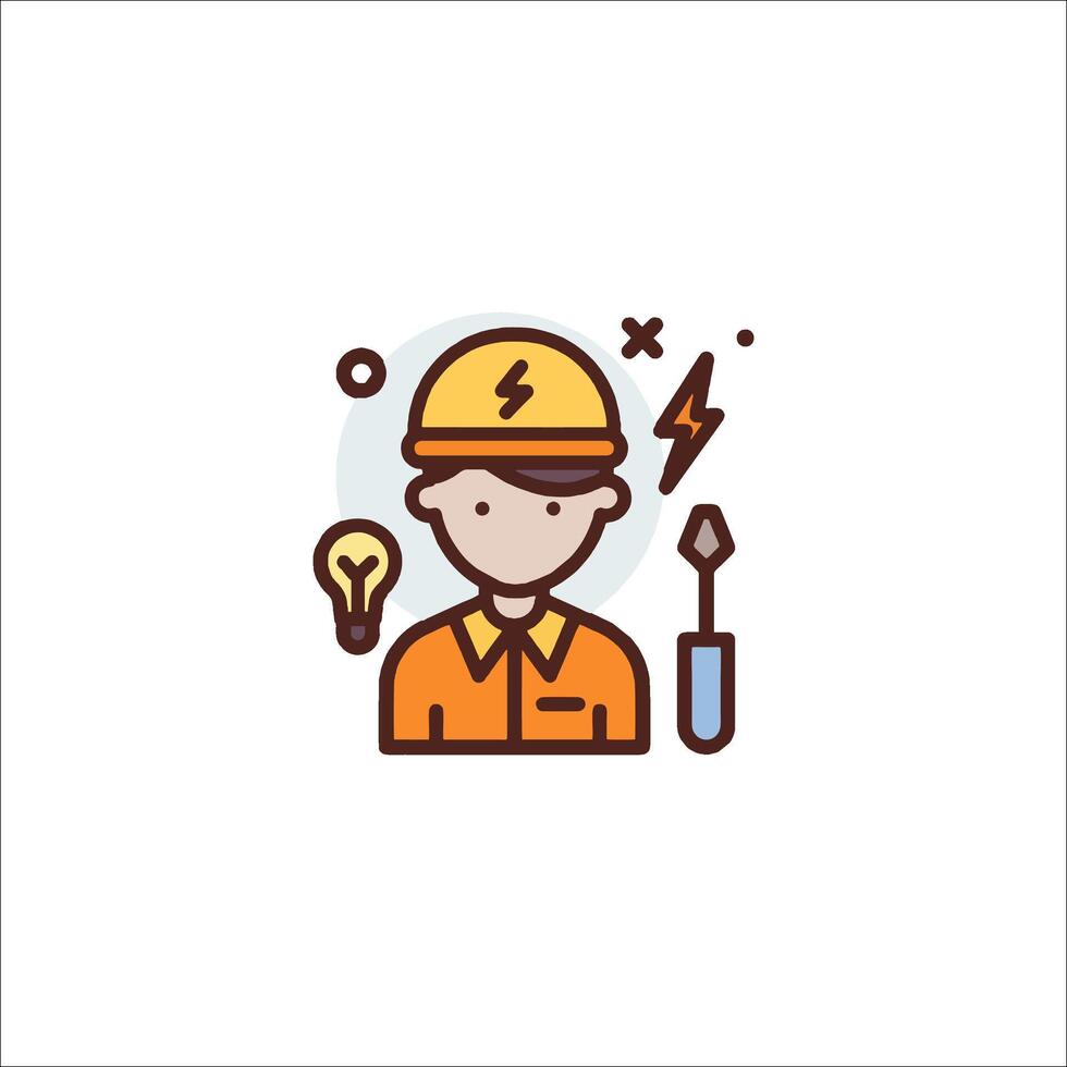 Electrician icon illustration vector