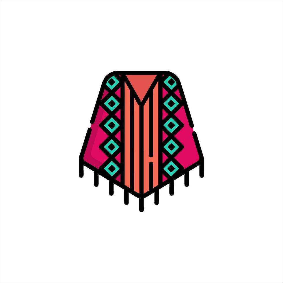 A colorful logo with a tribal design vector