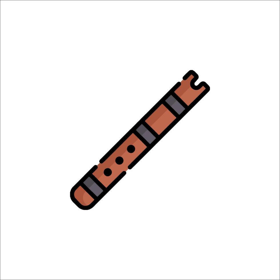 Flute icon isolated on white background vector