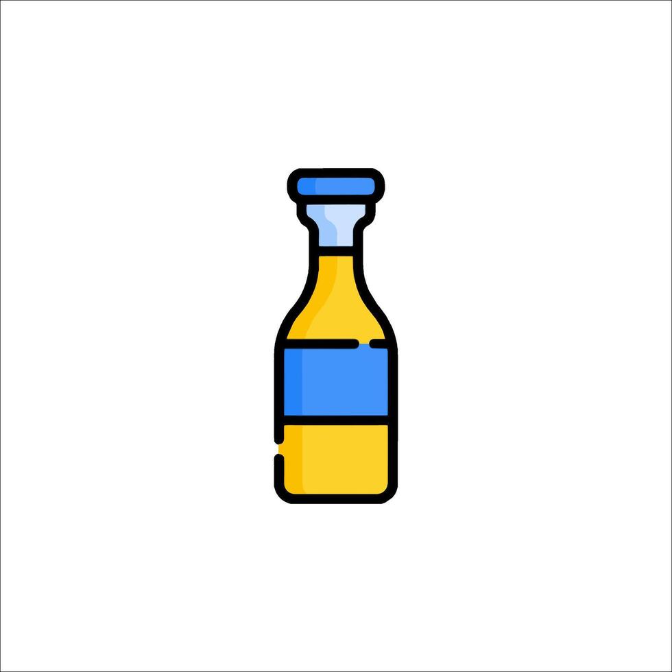 A bottle of wine icon on a white background vector