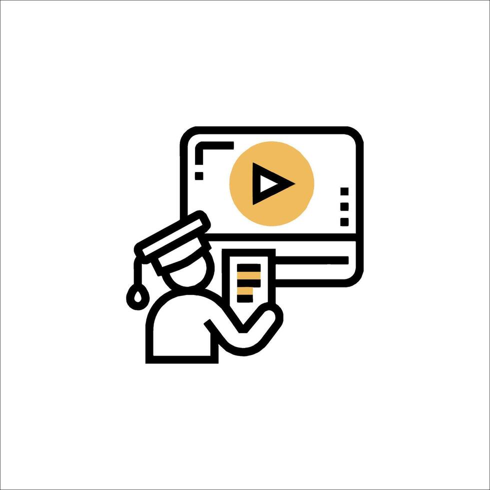 A person holding a player icon vector