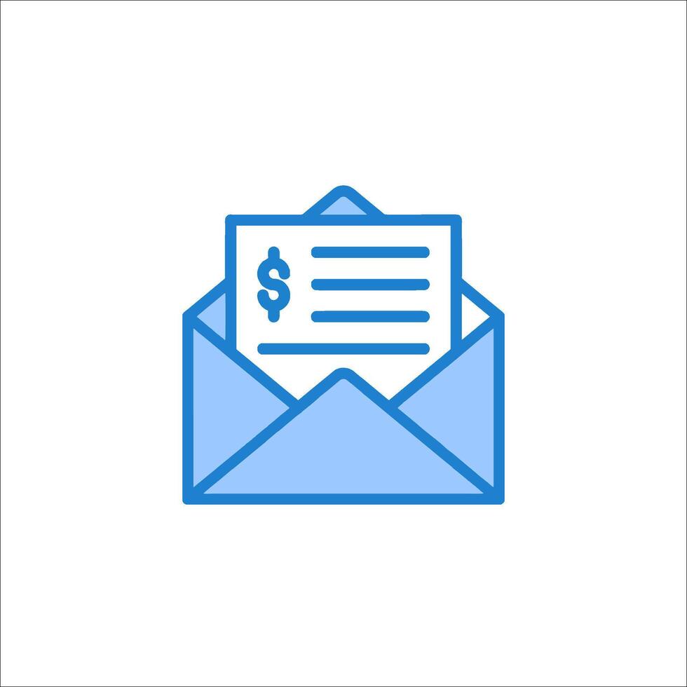 An envelope with a dollar sign inside it vector
