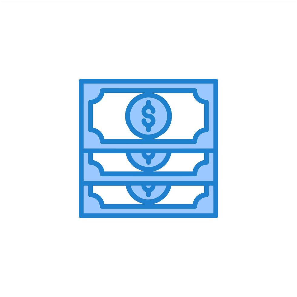 Money stack icon illustration vector