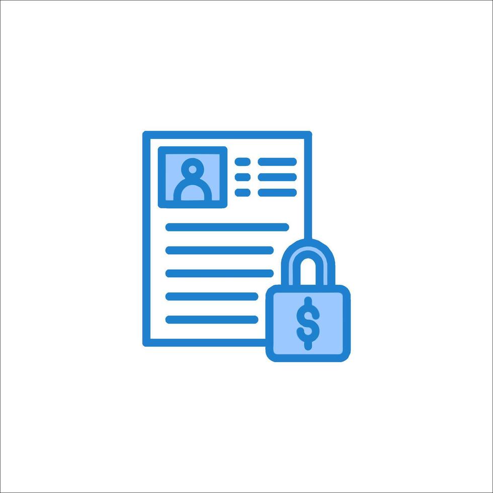 A padlock and a document icon vector