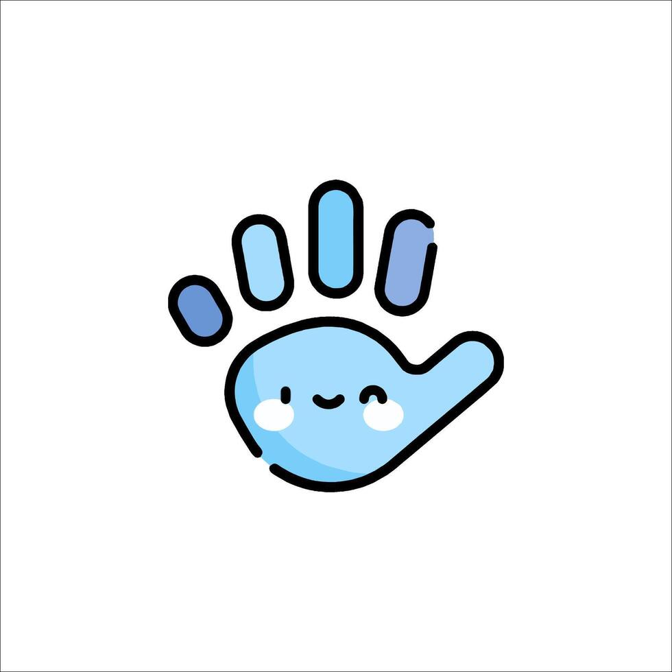 A hand with a smiley face on it vector