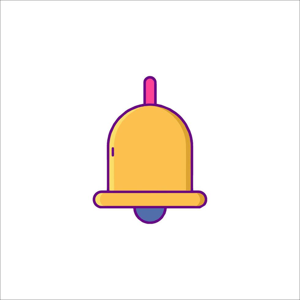 A bell icon in a flat style vector
