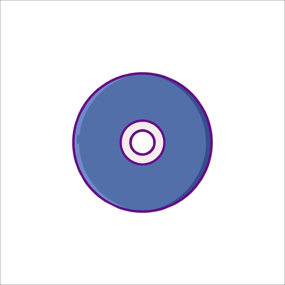 A purple disk icon on a white background vector