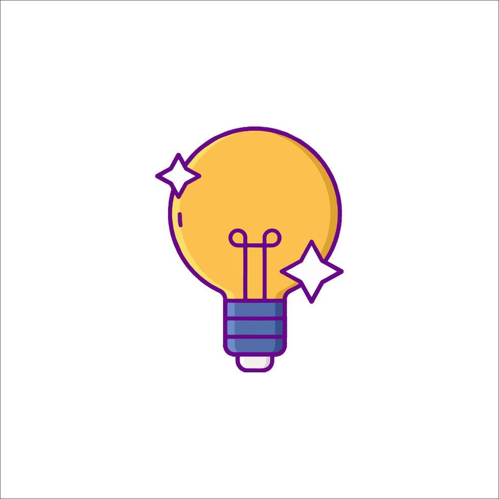 A light bulb with stars on it vector