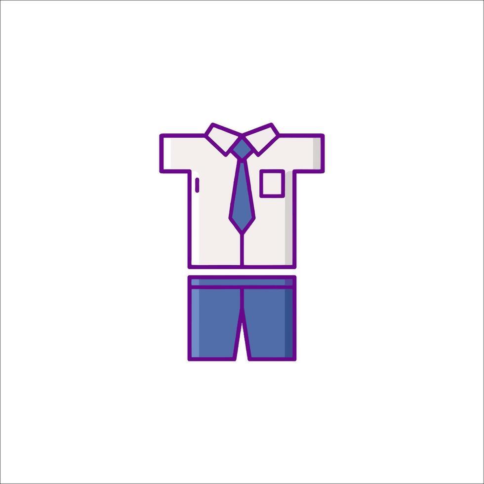 A shirt and tie icon on a white background vector
