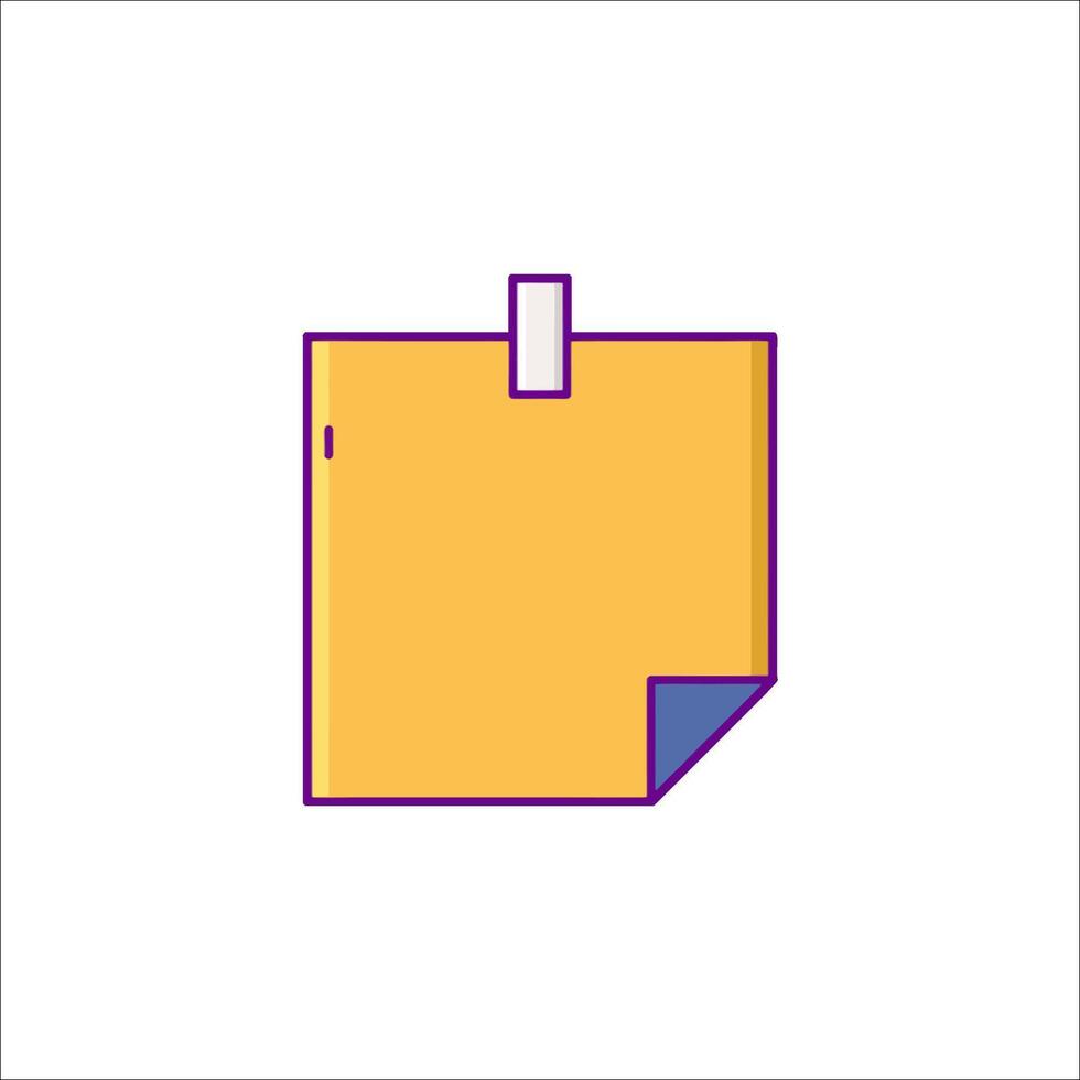 A yellow note pad with a clip on it vector