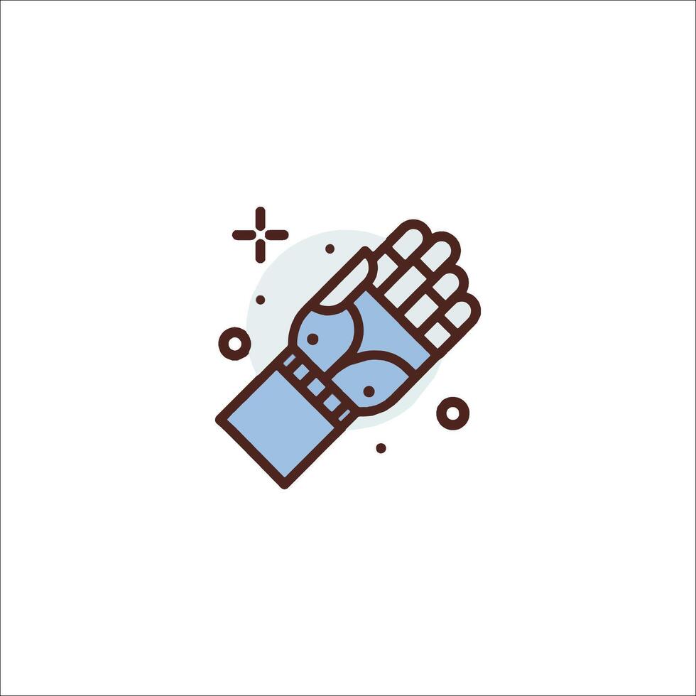A robot hand with a glove on it vector