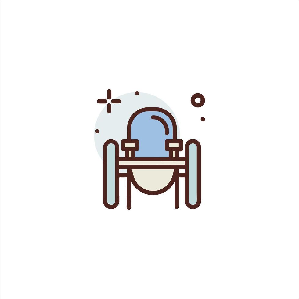A baby's stroller icon on a white background vector