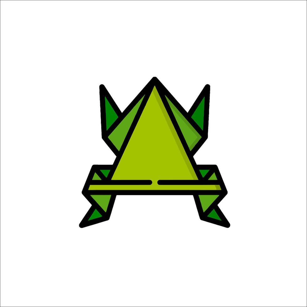 A green frog icon on a white background vector