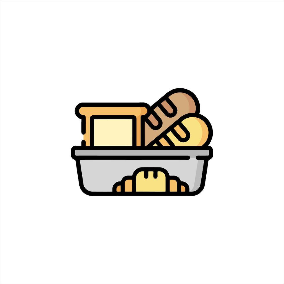 Bread and bread icon illustration vector
