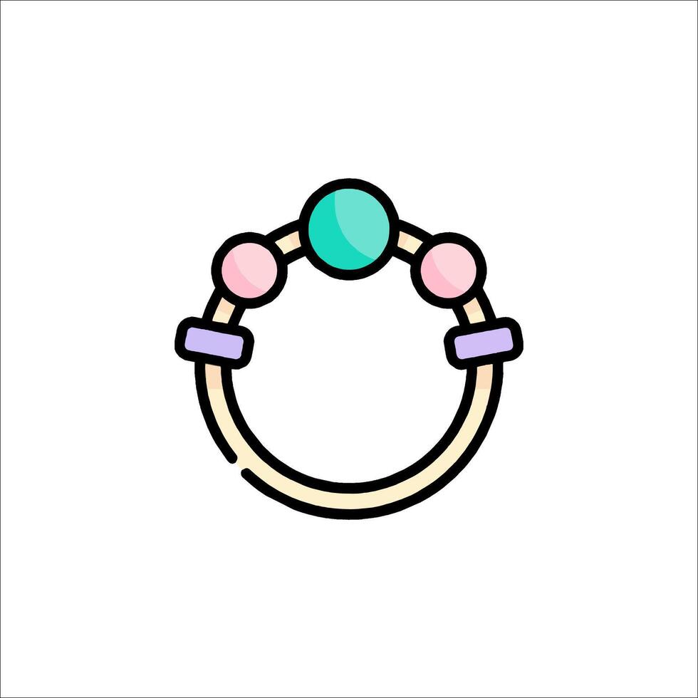 A ring with colorful beads on it vector