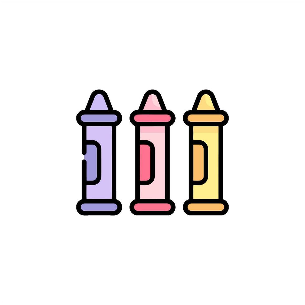 Crayons icon illustration vector