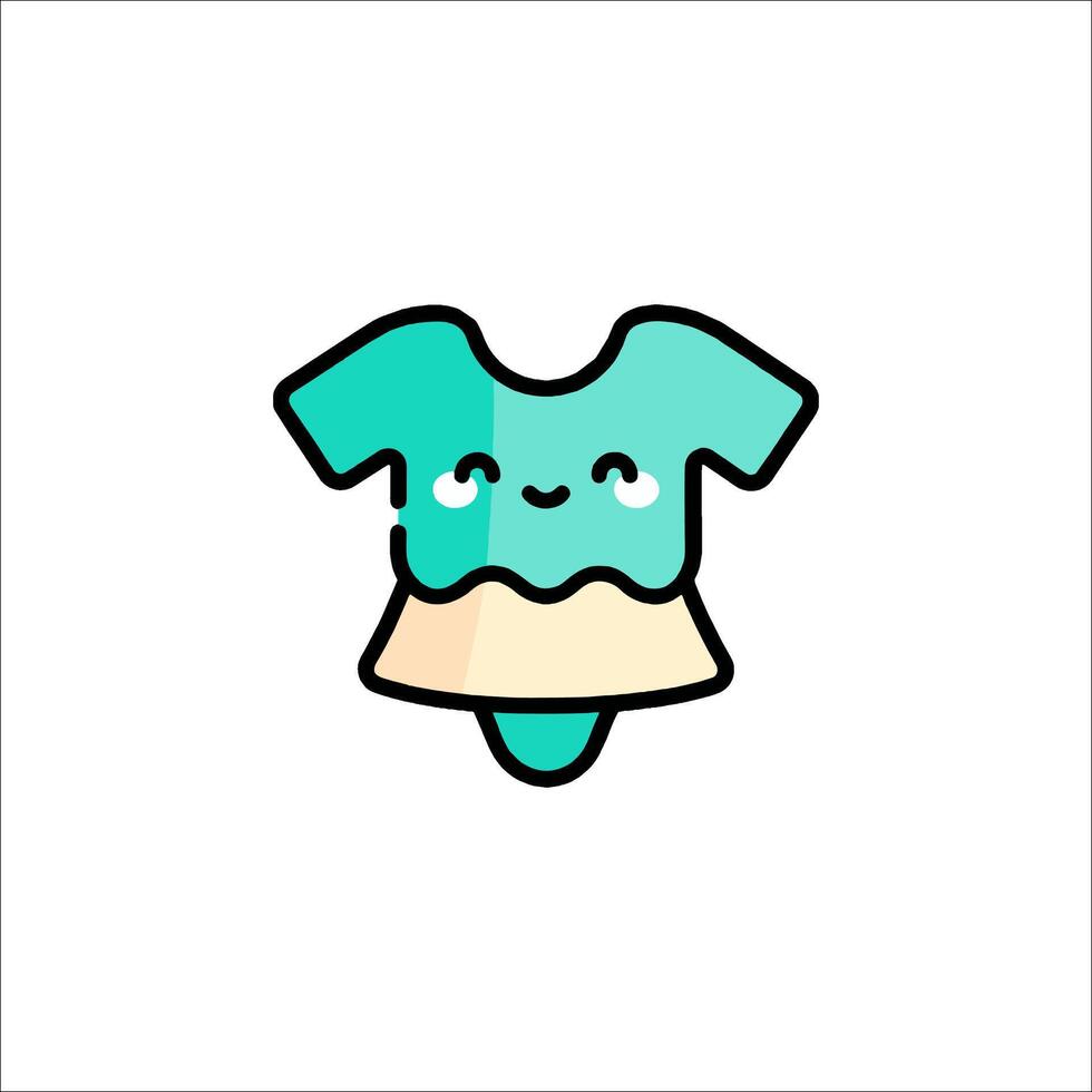 A cartoon character wearing a dress on a white background vector