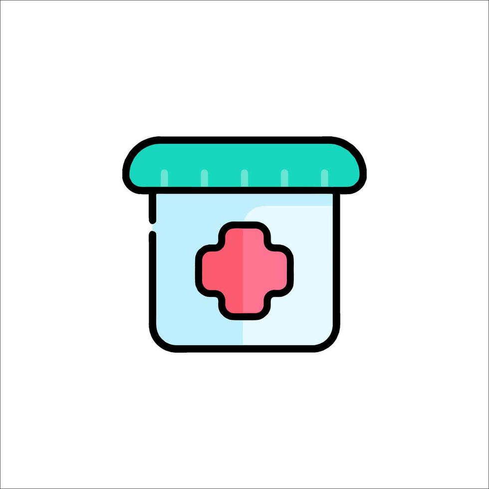 A jar with a cross on it vector