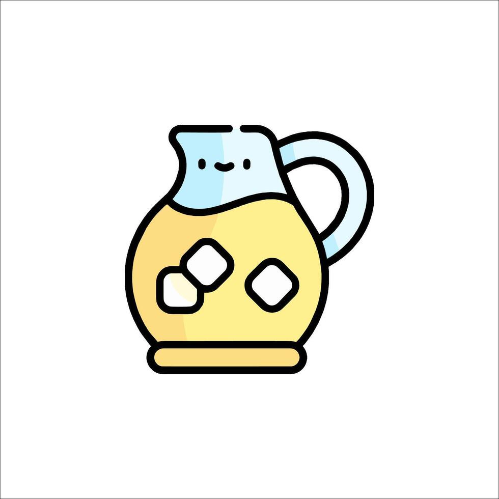 A jug with milk and sugar in it vector