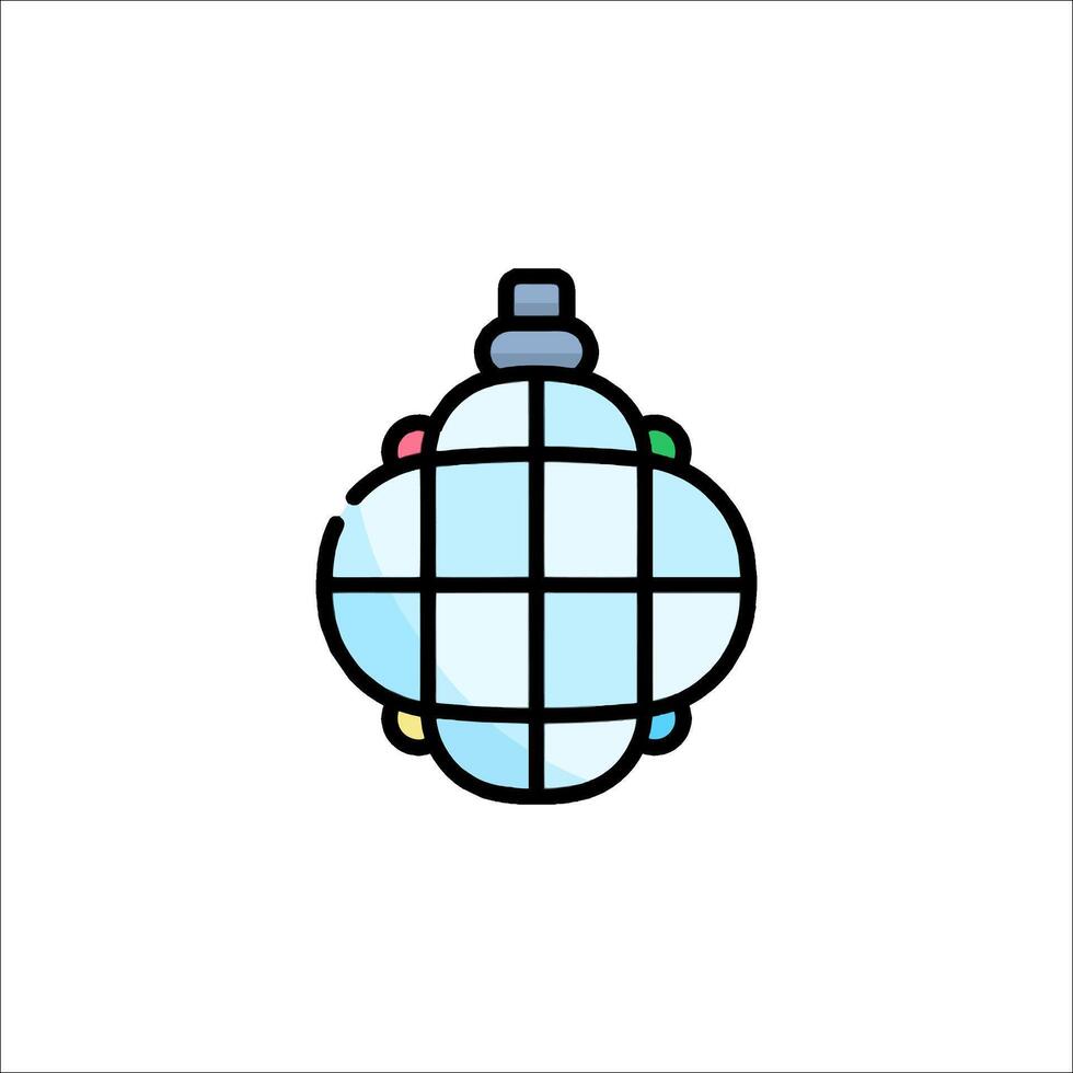 A christmas ball with a square shape on it vector