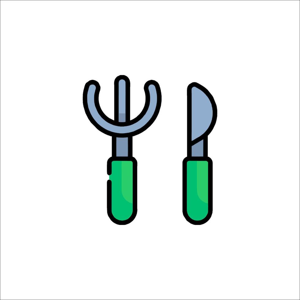 Garden tools icon illustration vector