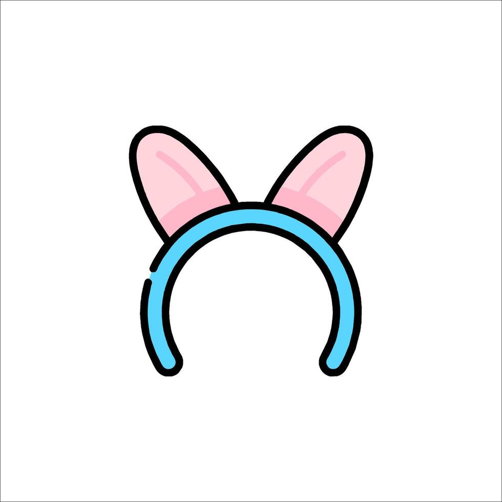 A bunny ear headband icon vector