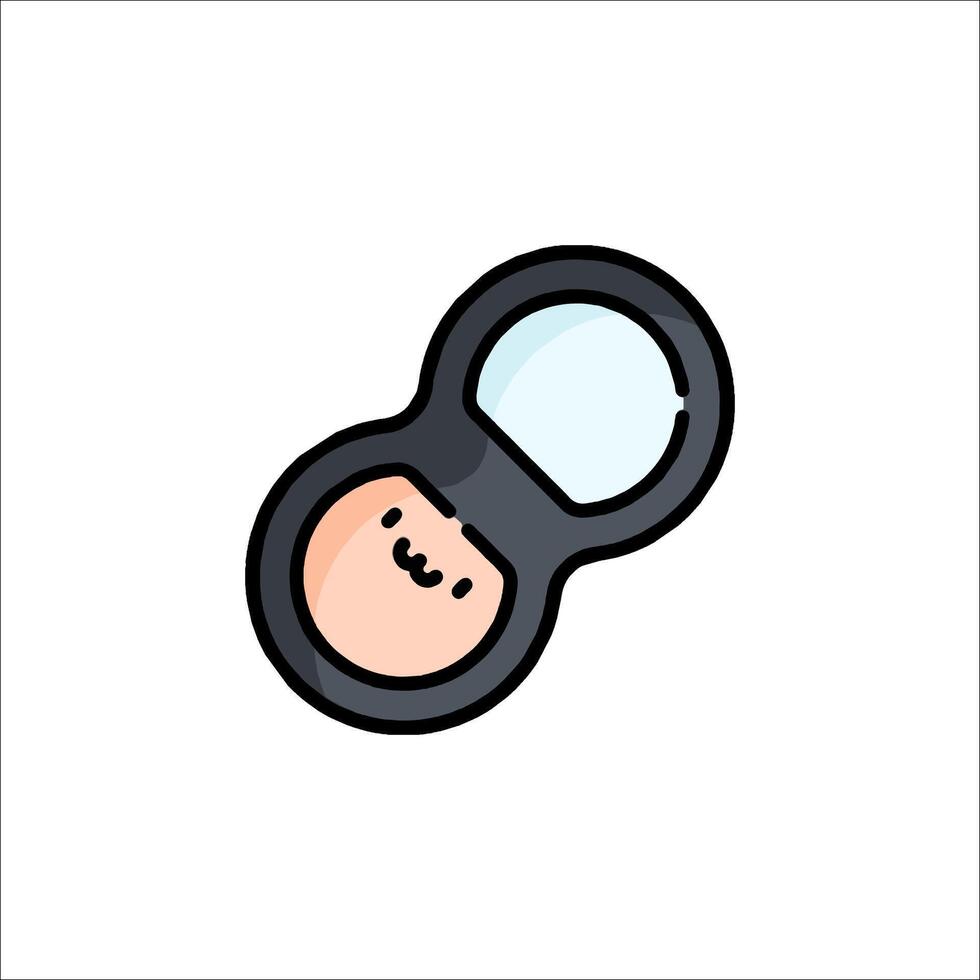 A cartoon character with a magnifying glass vector