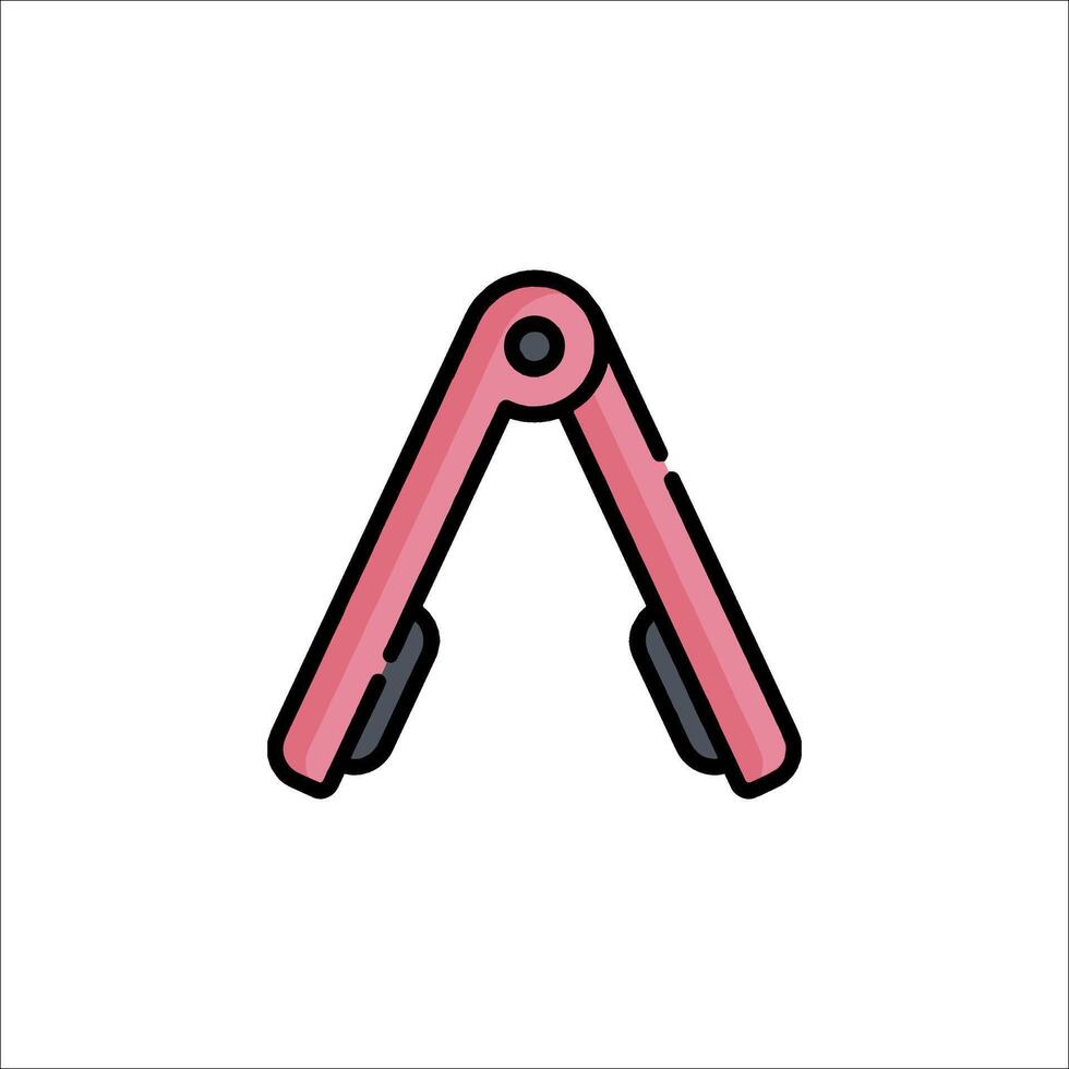 A pink tool with a handle and a pink handle vector