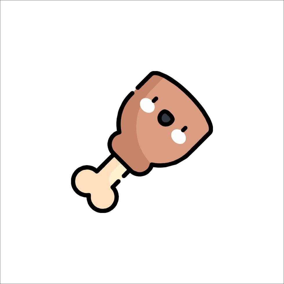A cartoon dog bone with a bone in its mouth vector