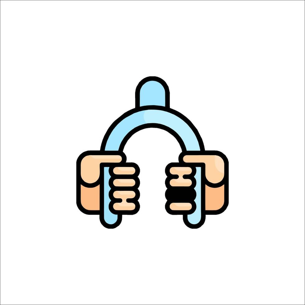 A hand holding a key icon vector