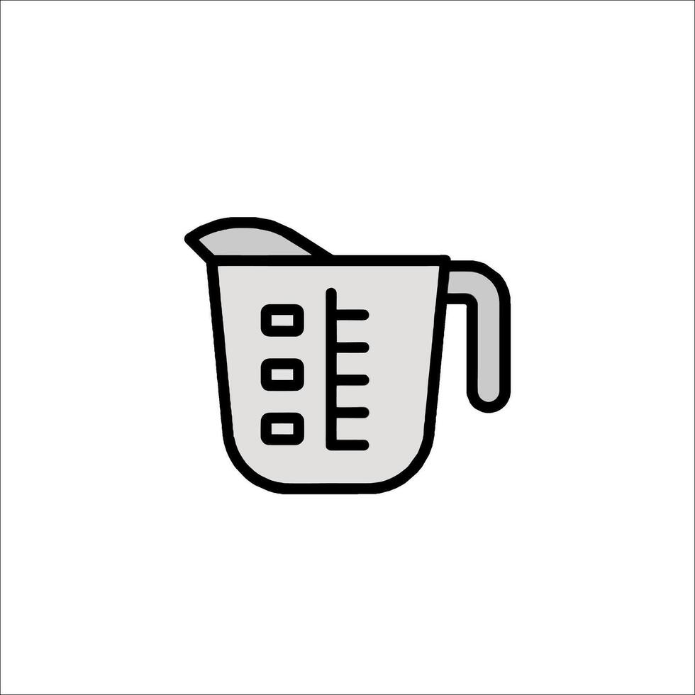 A measuring cup icon on a white background vector