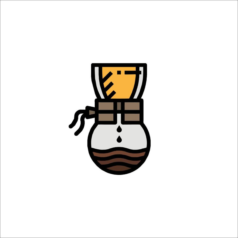 A coffee maker icon with a coffee pot vector