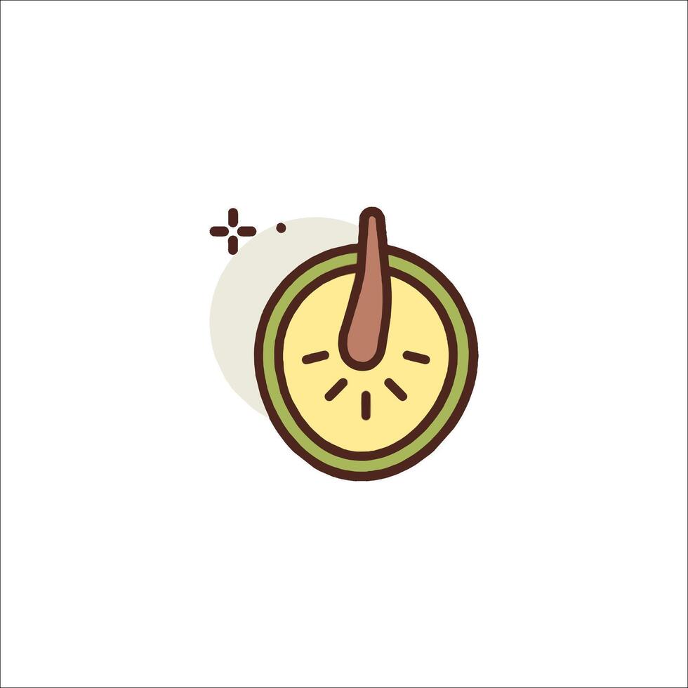 A fruit icon with a knife and fork vector