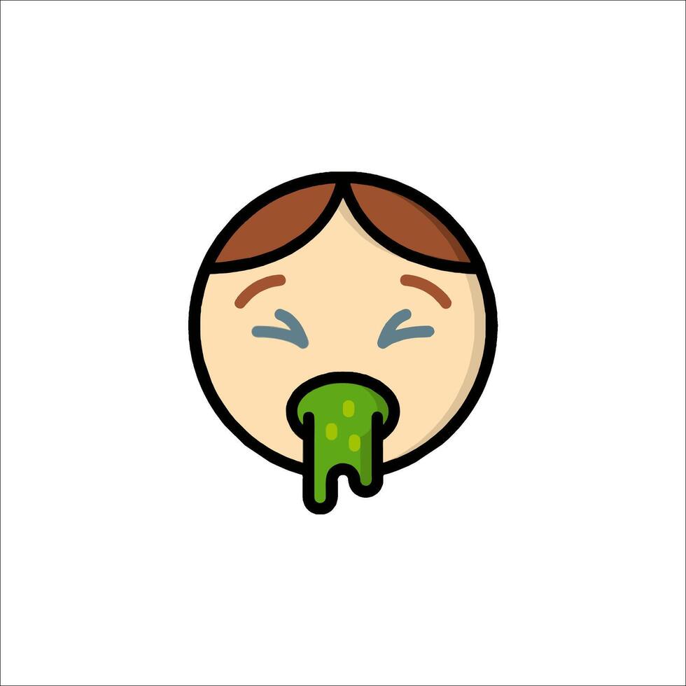 A cartoon character with a green tongue vector