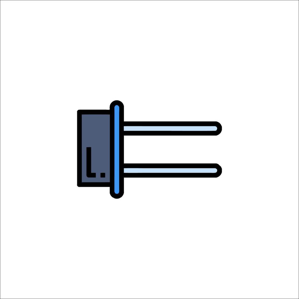 A blue and black electrical plug icon vector