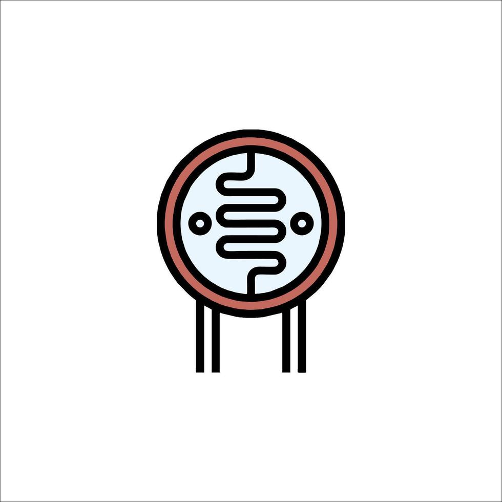 A small icon of a light bulb vector