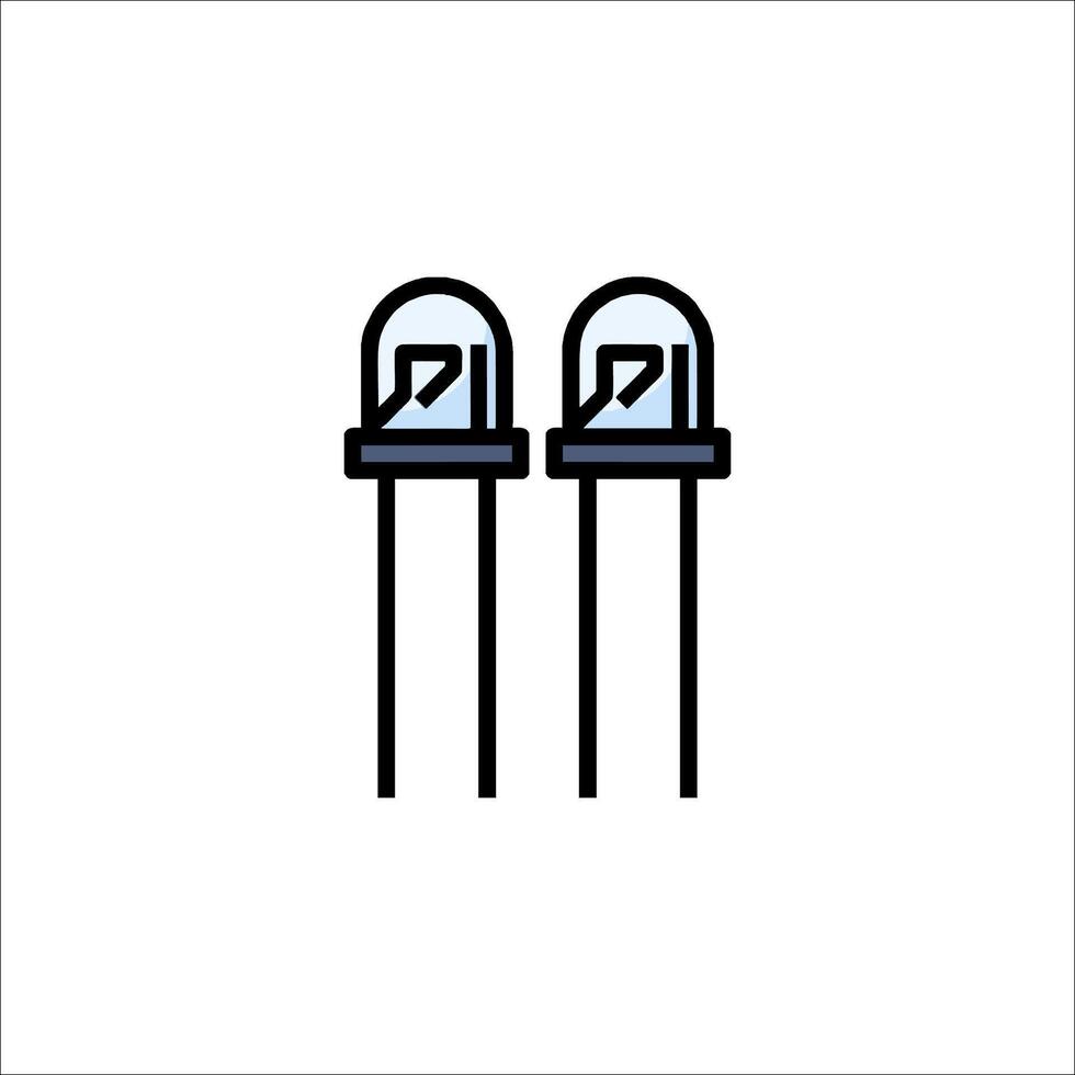 Two light bulbs on a white background vector